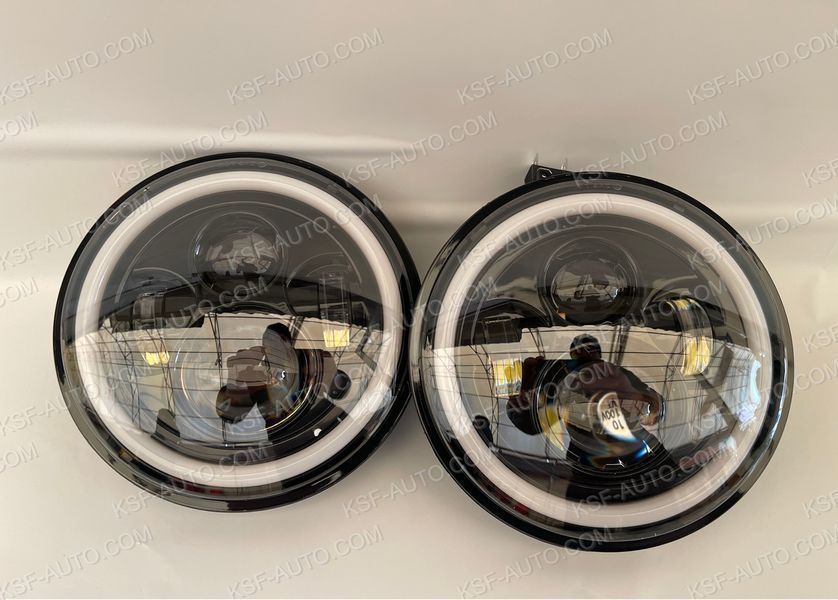 Фари ВАЗ 2101 Оптика Led передня 7", коферійка діодні тюнінг 1752259248 фото