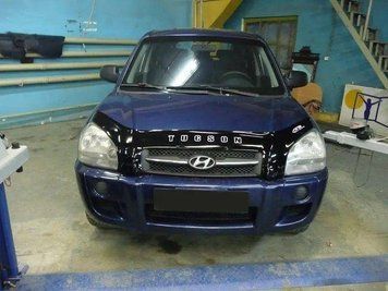 Мухобойка Hyundai Tucson (2004-2009) (VT-52) Дефлектор капота накладка HYD13 фото
