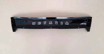 Мухобійка Skoda Octavia III (без кліків) (2004-2013) (VT-52) Дефлектор капота накладка SK08 фото
