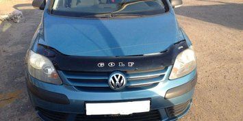 Мухобійка VW Golf Plus (2005&gt,) (VT-52) Дефлектор капота накладка VW32 фото